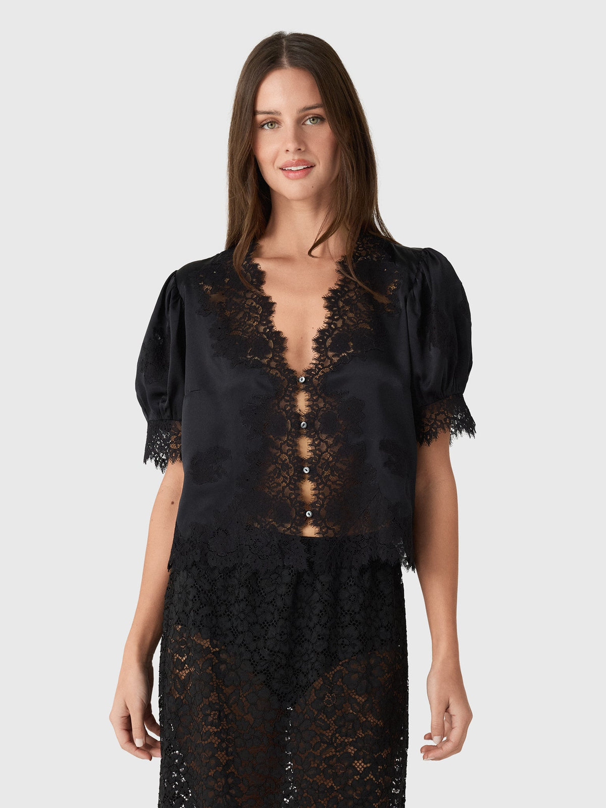 DÔEN Women's Idella Silk Satin Top