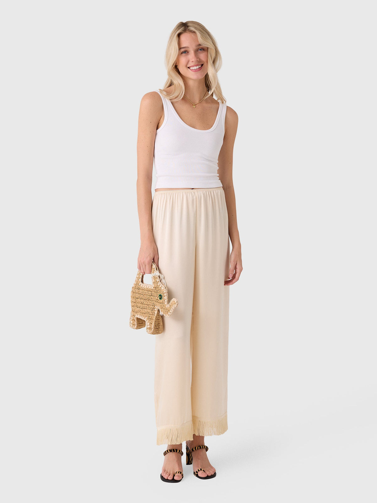 DÔEN Women's Lavon Fringe Pant