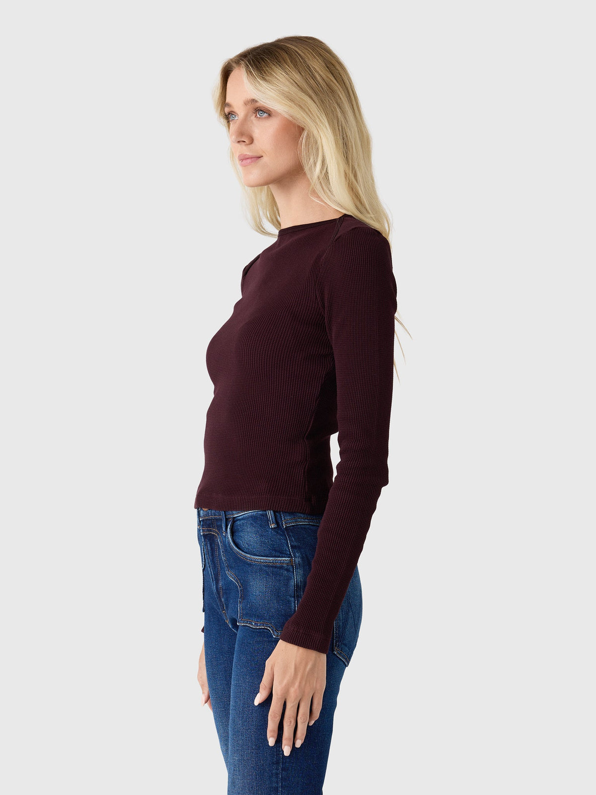 Citizens Of Humanity Women's Long Sleeve Baby Waffle Tee
