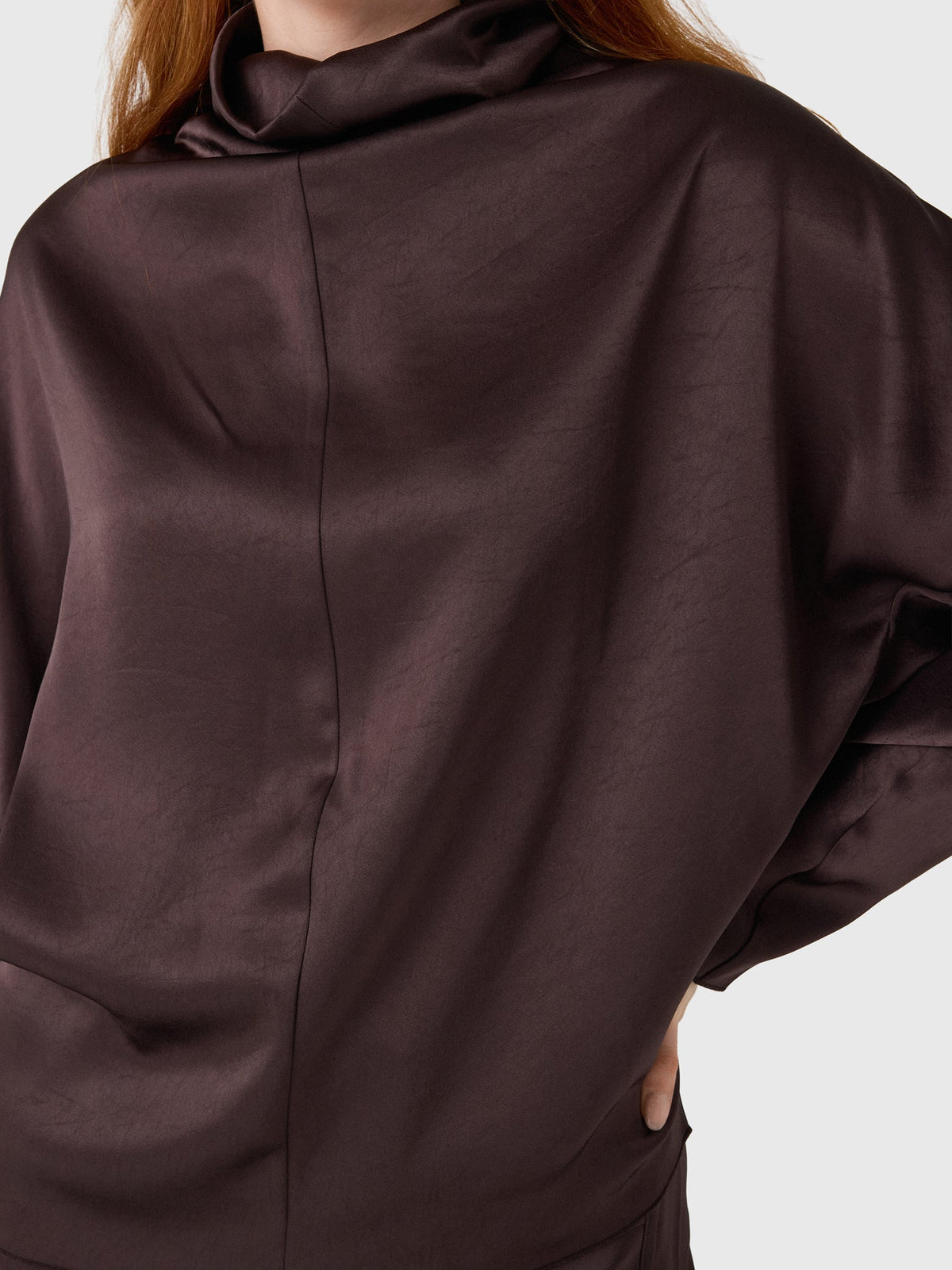 Citizens Of Humanity Women's Ilaria Draped Japanese Hammered Satin Top