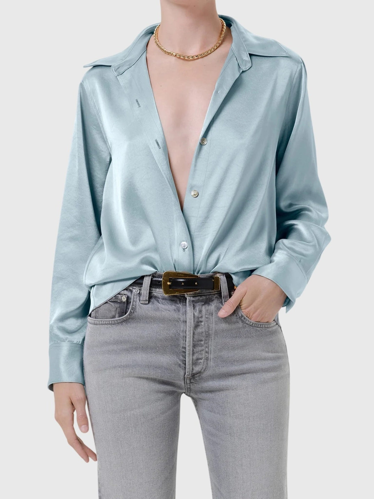 Citizens Of Humanity Women's Tullah Japanese Hammered Satin Shirt