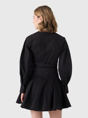 GANNI Women's Stretch Cotton Shirt Dress