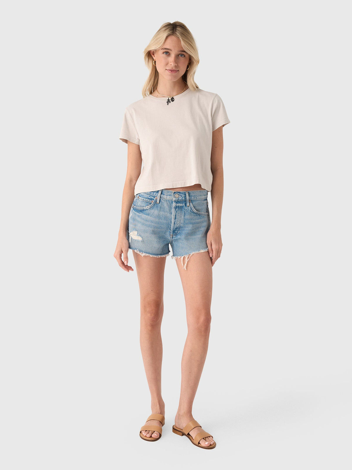 Agolde Women's Adine Shrunken Tee