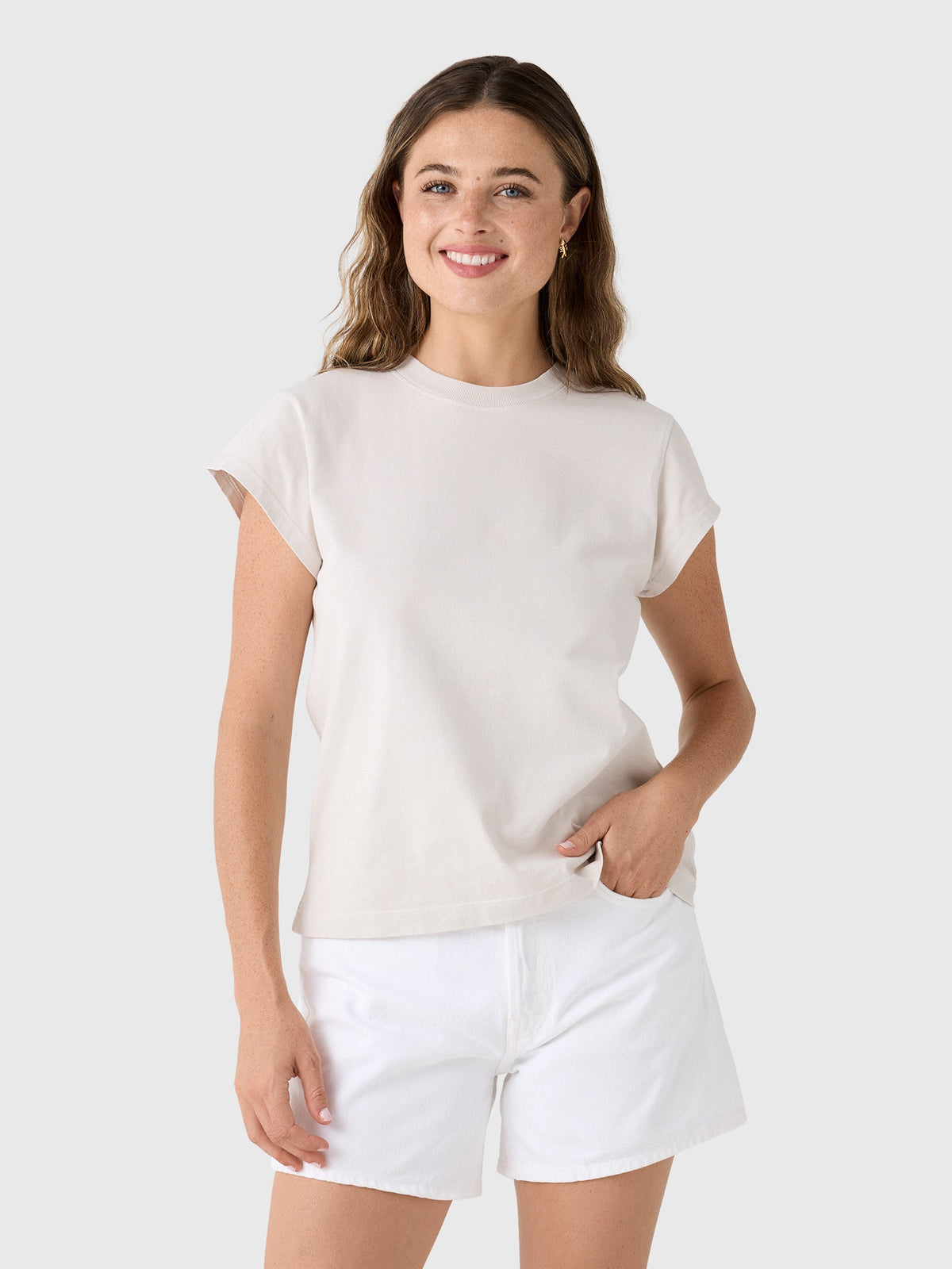 Agolde Women's Long Line Bryce Cap Sleeve Tee
