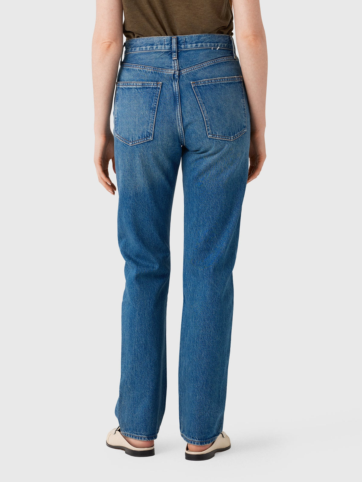 Agolde Women's 90s Pinch Waist High Rise Straight Long Jean
