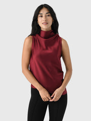 Marques Almeida Women's Satin Cowl Neck Sleeveless Top