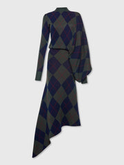 Awake Mode Women's Argyle Knitted Dress