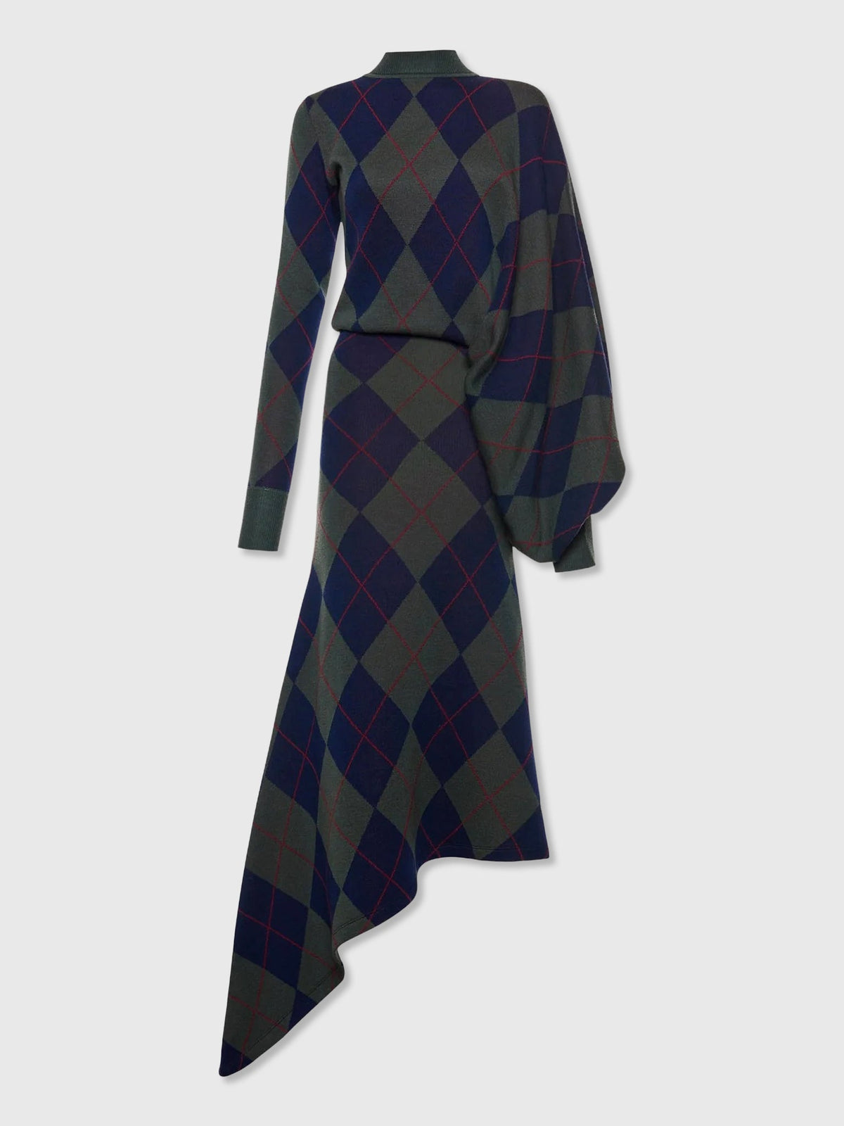 Awake Mode Women's Argyle Knitted Dress