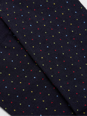 Lorenzo Uomo Men's Merino Wool Pin Dot Dress Socks