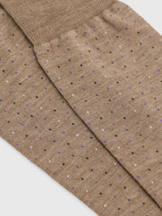 Lorenzo Uomo Men's Merino Wool Pin Dot Dress Socks
