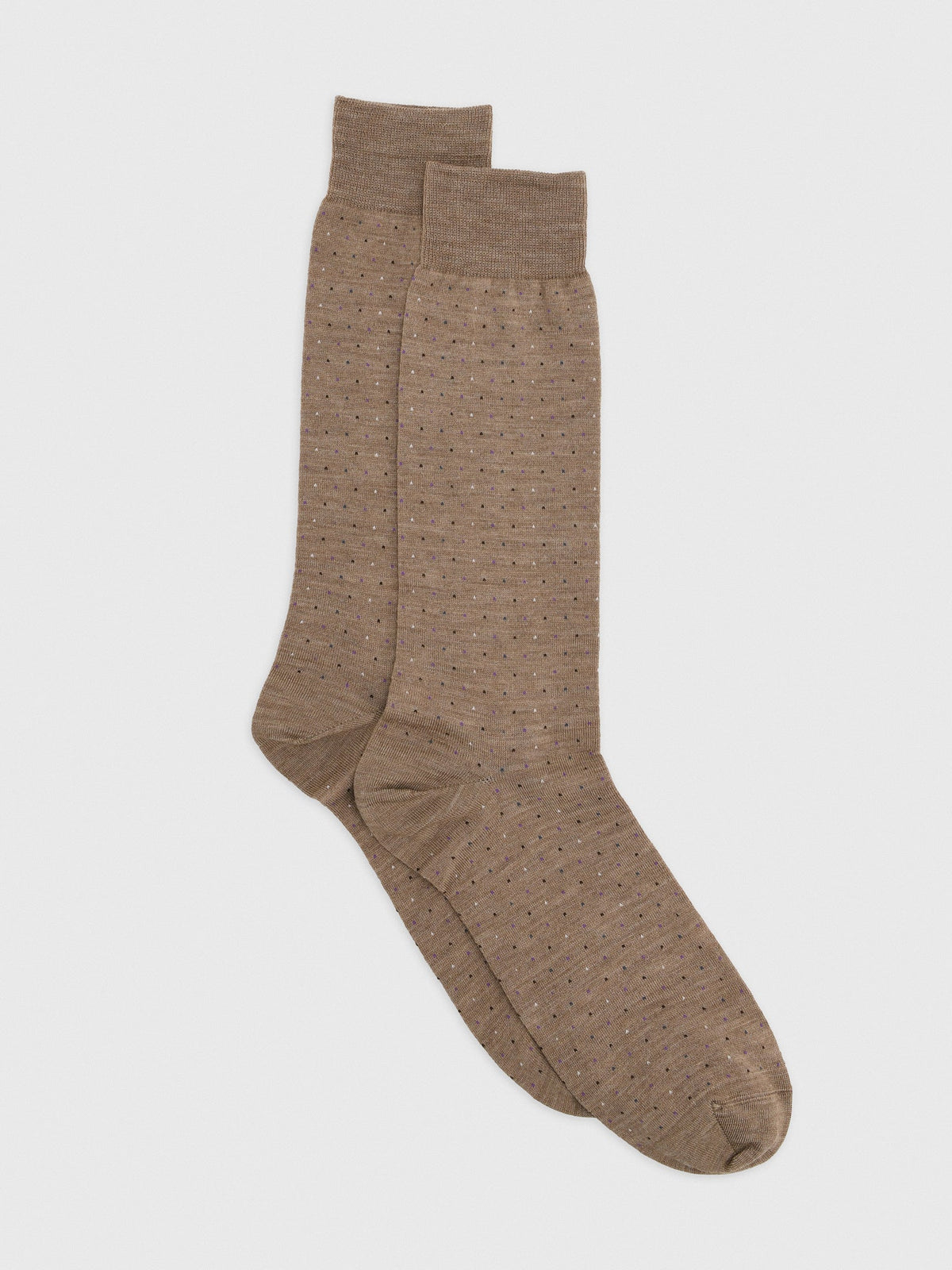 Lorenzo Uomo Men's Merino Wool Pin Dot Dress Socks