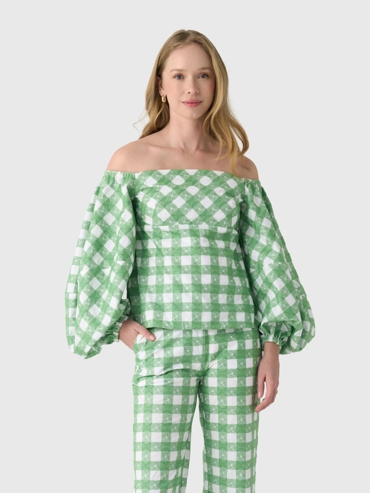 Rosie Assoulin Women's Empire Balloon Sleeve Top