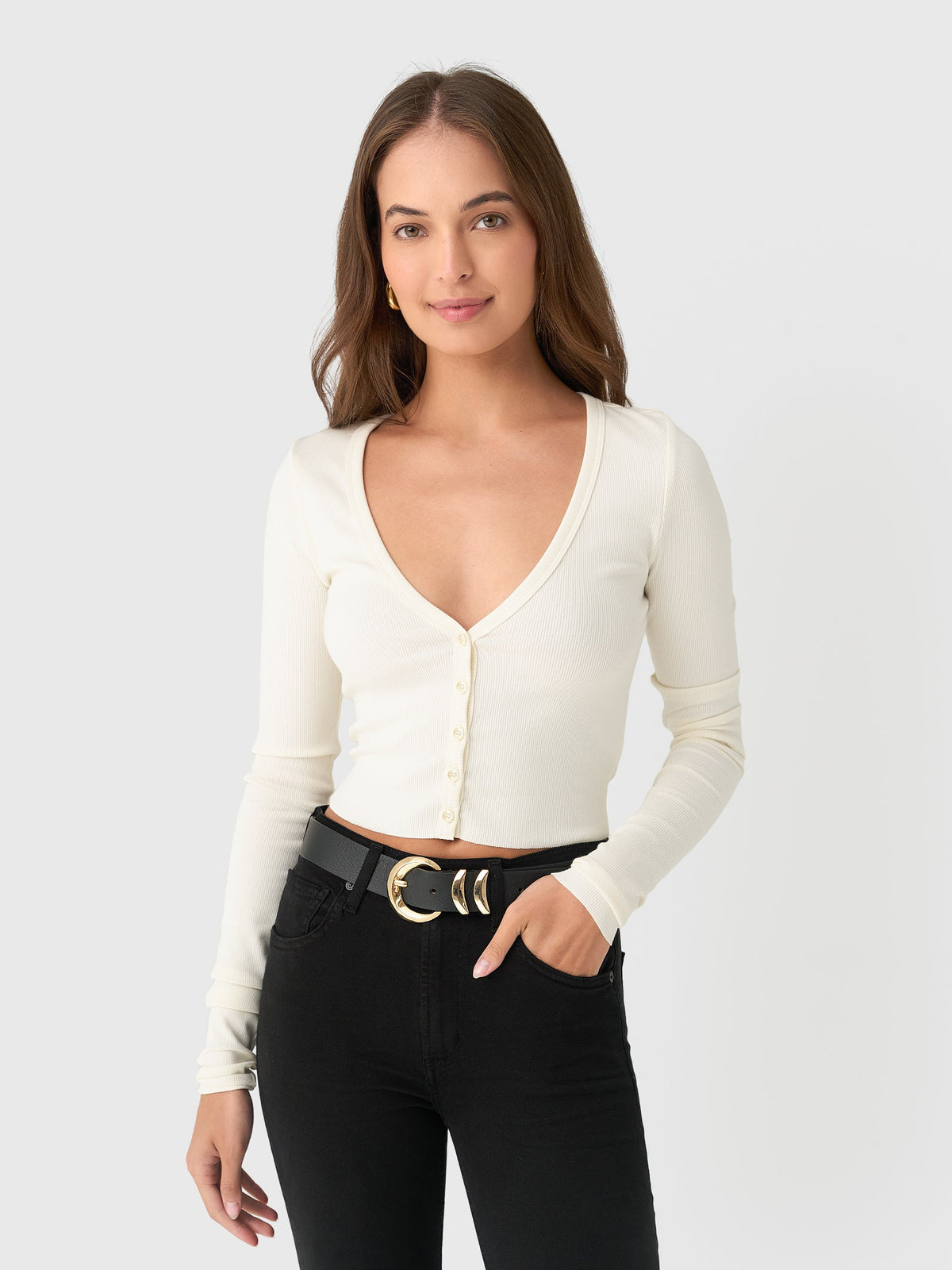 Eterne Women's Cropped Cardigan
