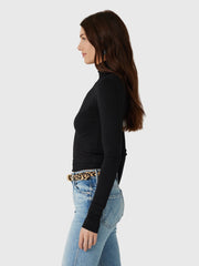 Eterne Women's Fitted Turtleneck Top