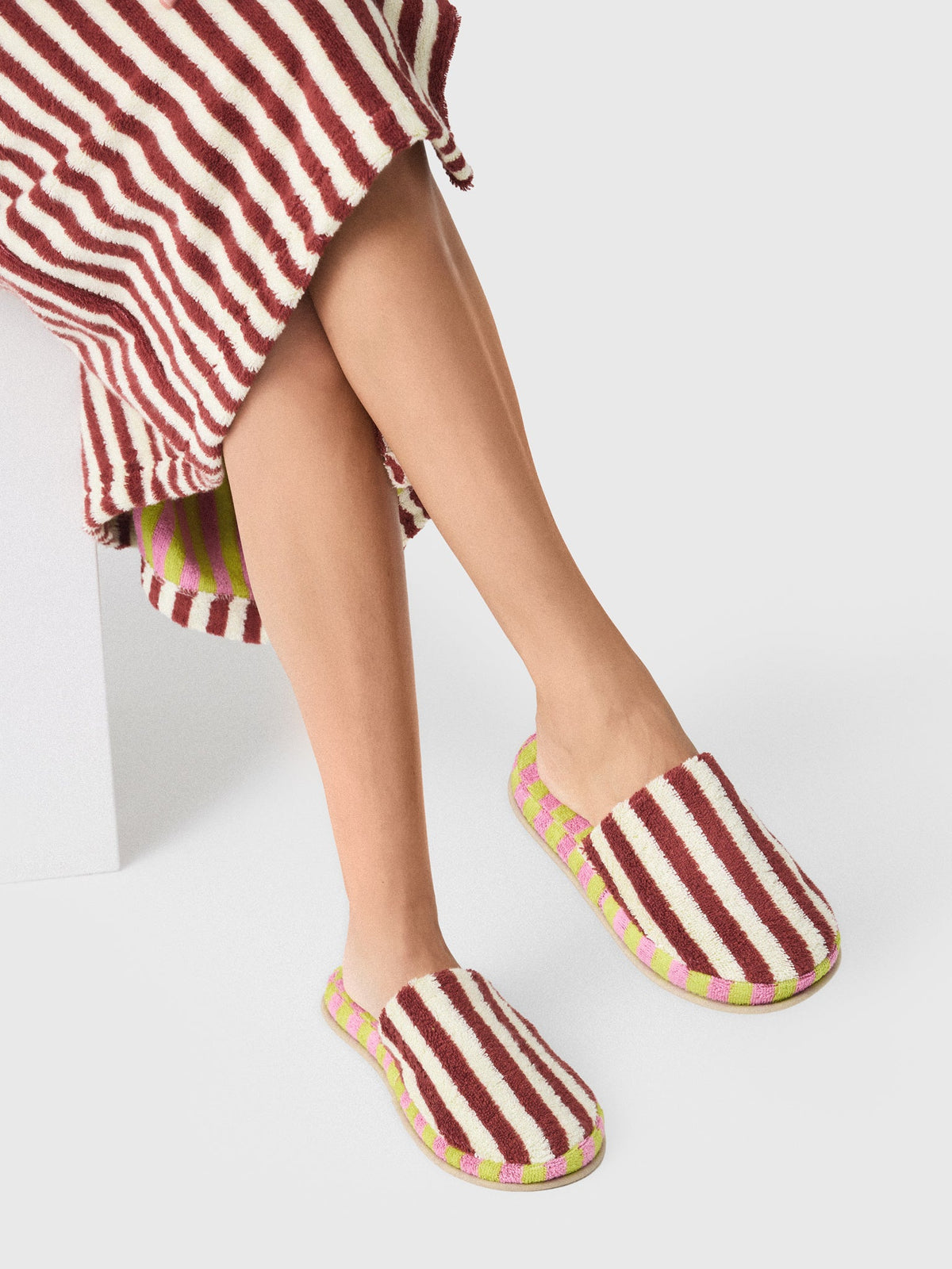 Dusen Dusen Terry Stripe Slipper