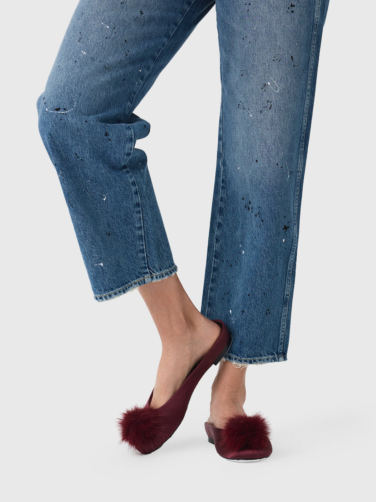 Simon Miller Women's Satin Pom Pom Riad Mule
