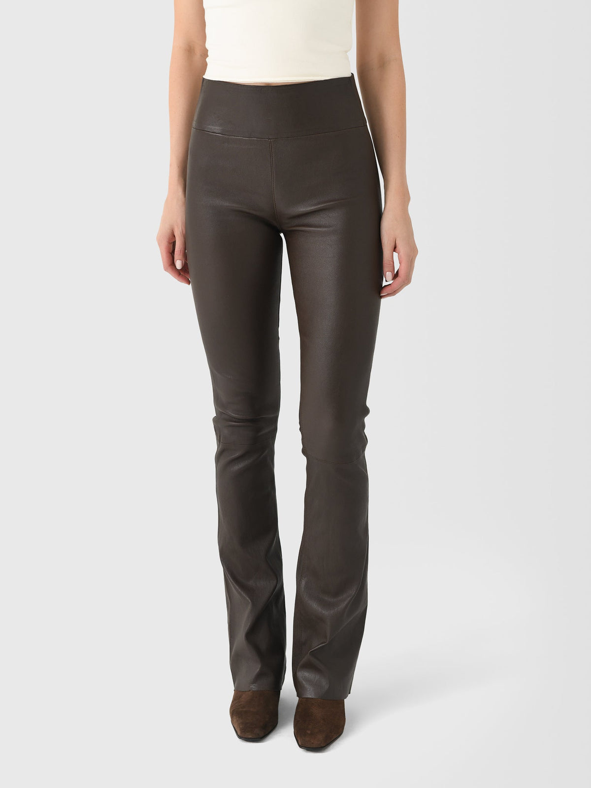SPRWMN Women's Jane Leather Micro Flare Pant