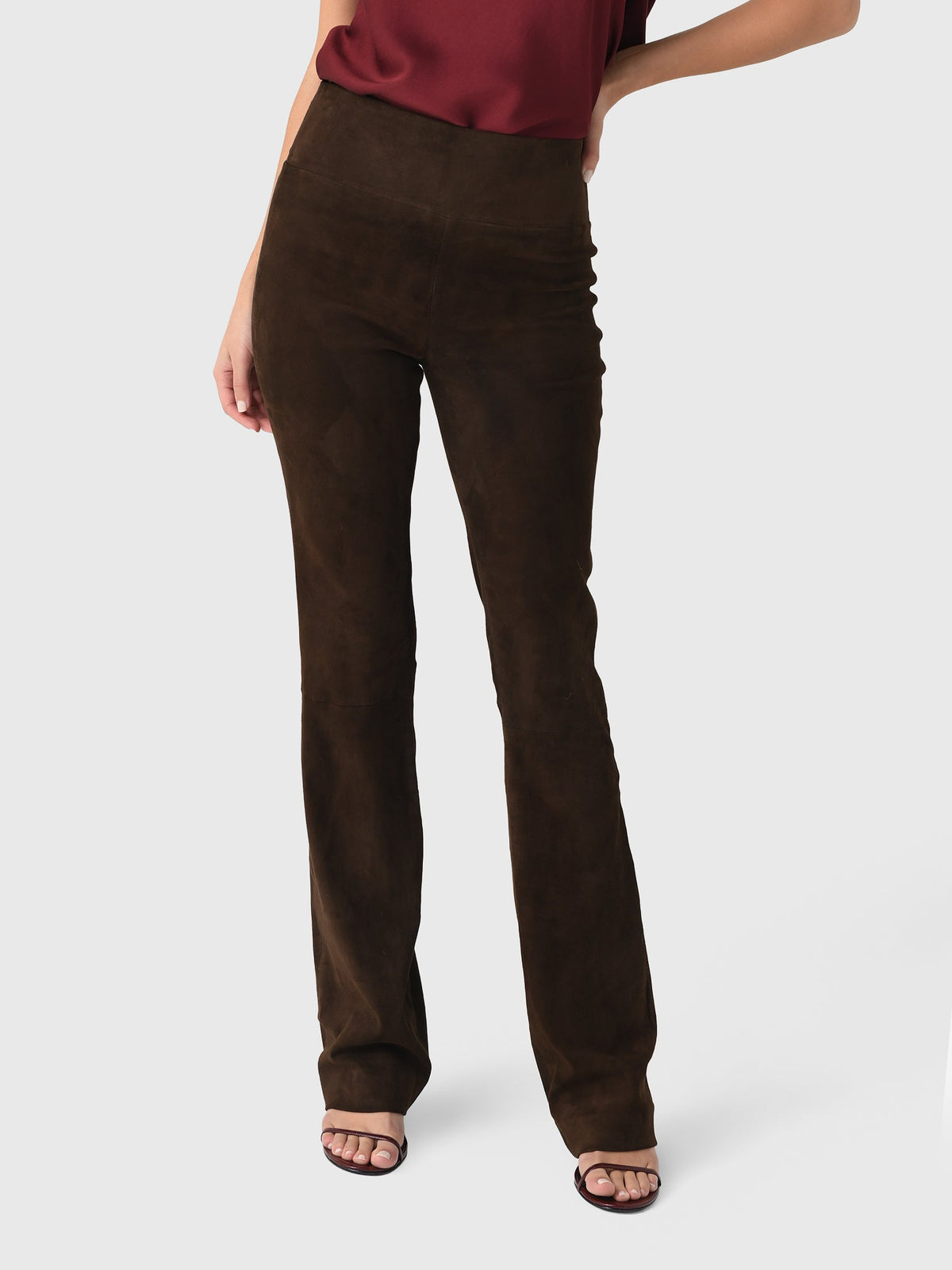 SPRWMN Women's Suede Micro Flare Pant