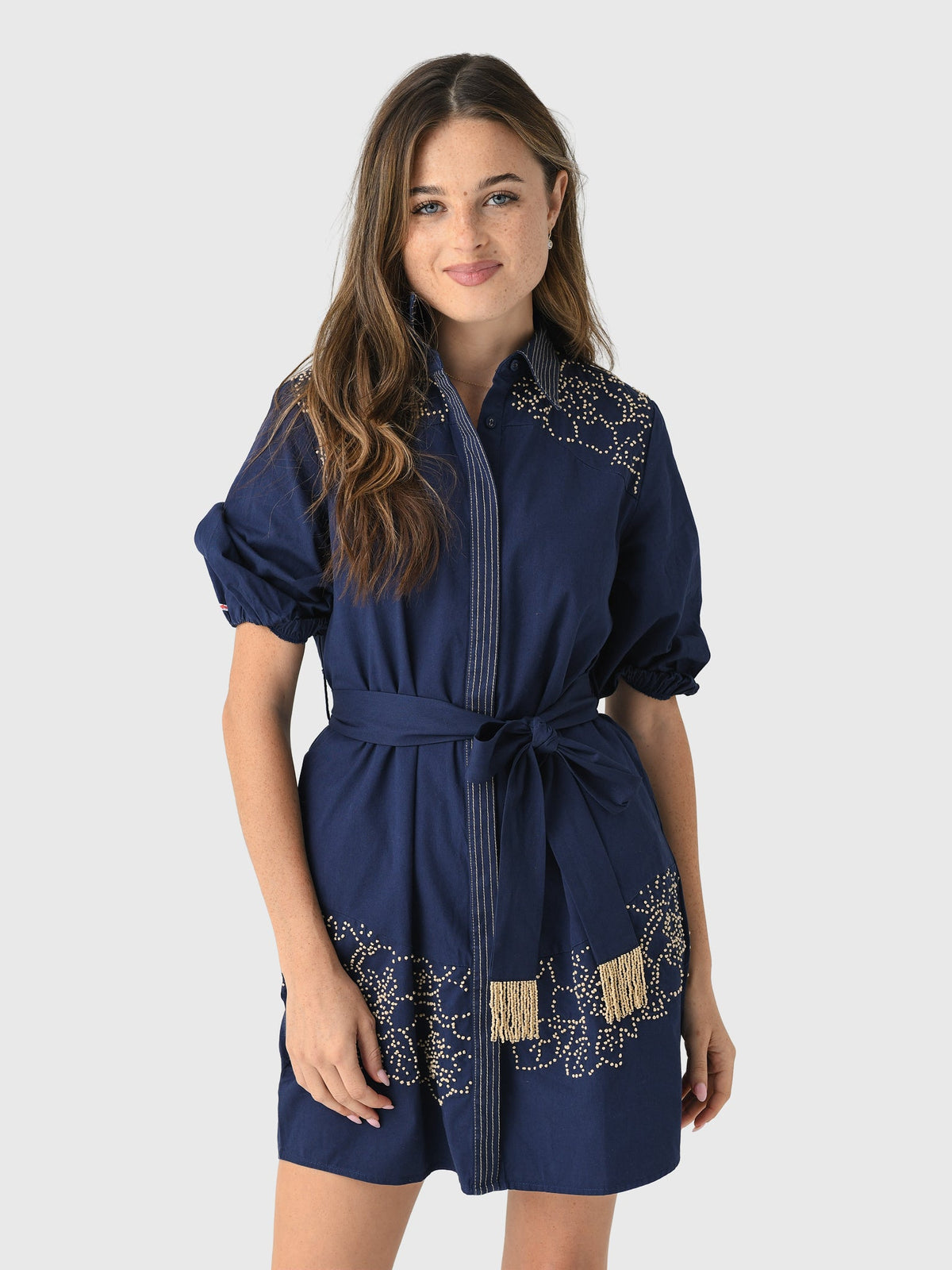 Never A Wallflower Women's French Knot Short Dress