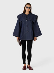 Les Vacances d'Irina Women's Denim Sailor Blouse