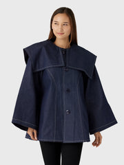 Les Vacances d'Irina Women's Denim Sailor Blouse