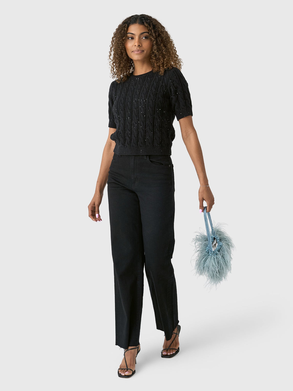 SLVRLAKE Women's Grace High Rise Wide Leg Jean