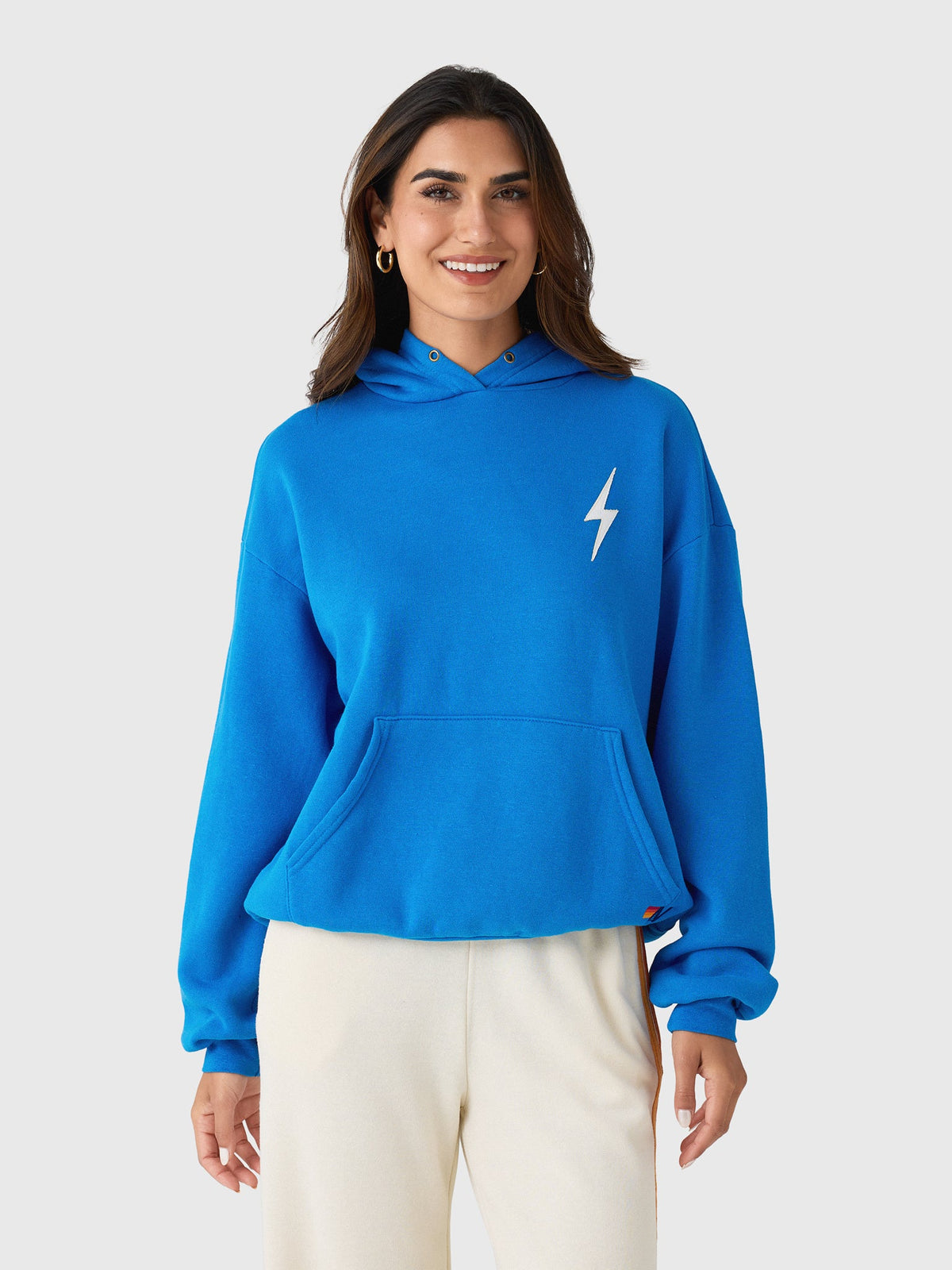 Aviator Nation Women's Bolt Stitch Relaxed Pullover Hoodie