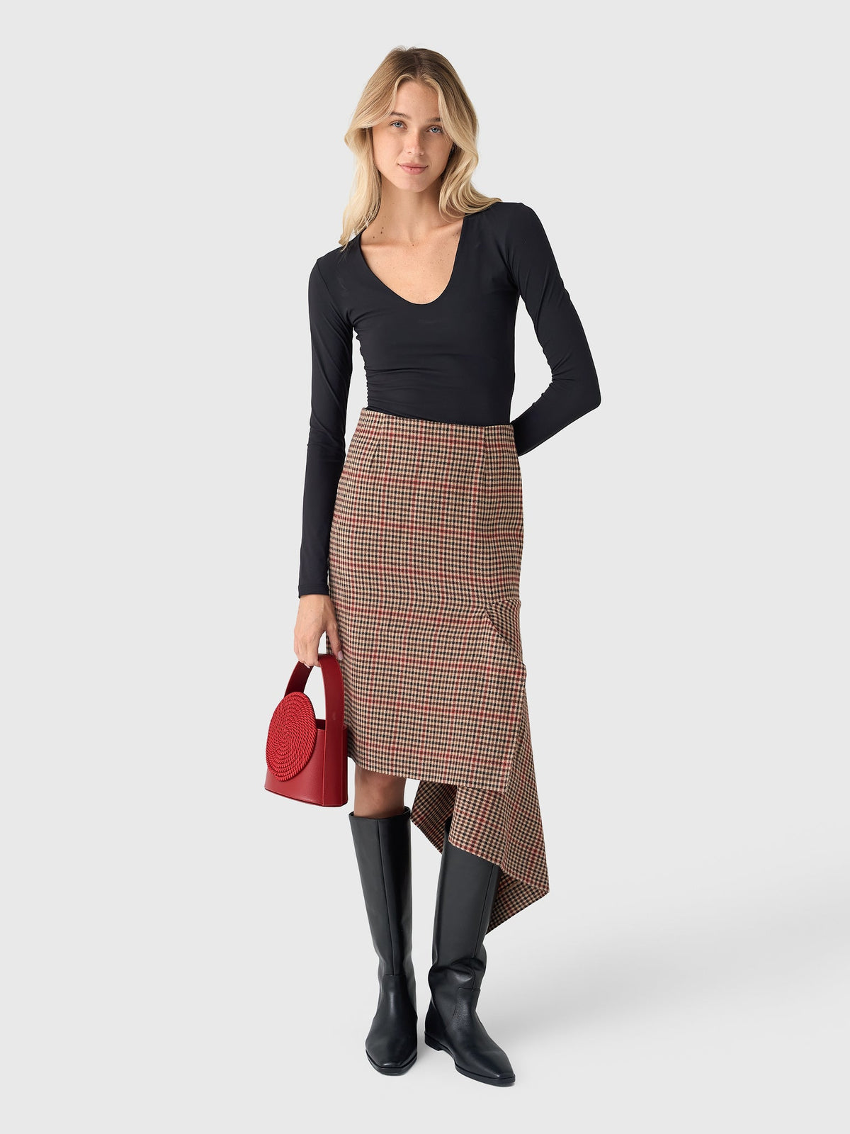 Essentiel Antwerp Women's Ifeather Draped Midi Skirt