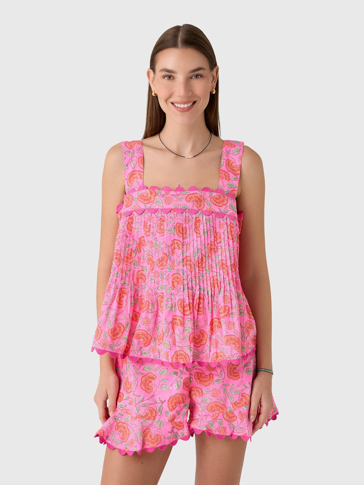 Juliet Dunn Women's Floral Print Top