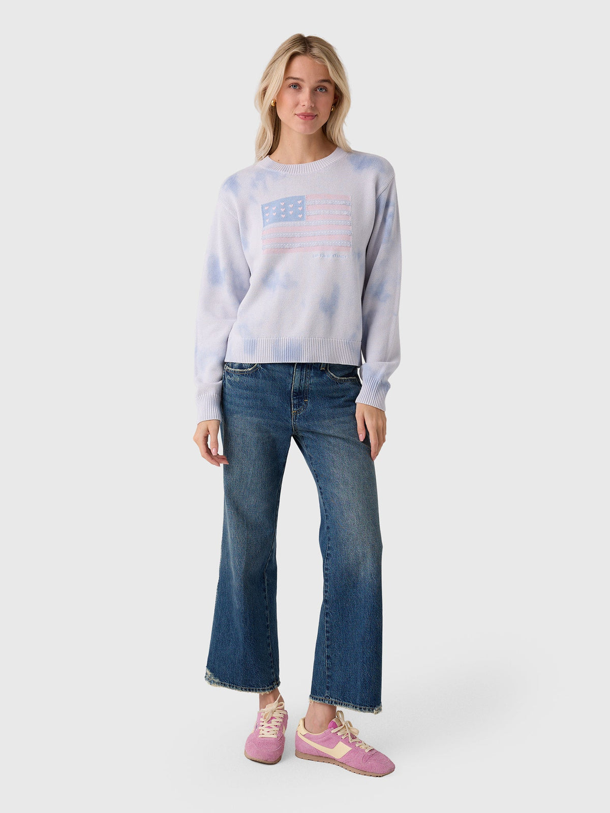 LoveShackFancy Women's Ty Flag Pullover