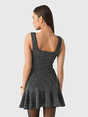 LoveShackFancy Women's Sarajane Sequin Stretch Knit Mini Dress