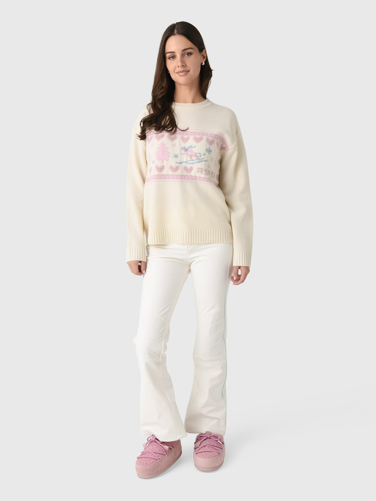 LoveShackFancy Women's Francie Wool Jacquard Pullover