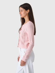 LoveShackFancy Women's Peridot Stretch Pointelle Cardigan