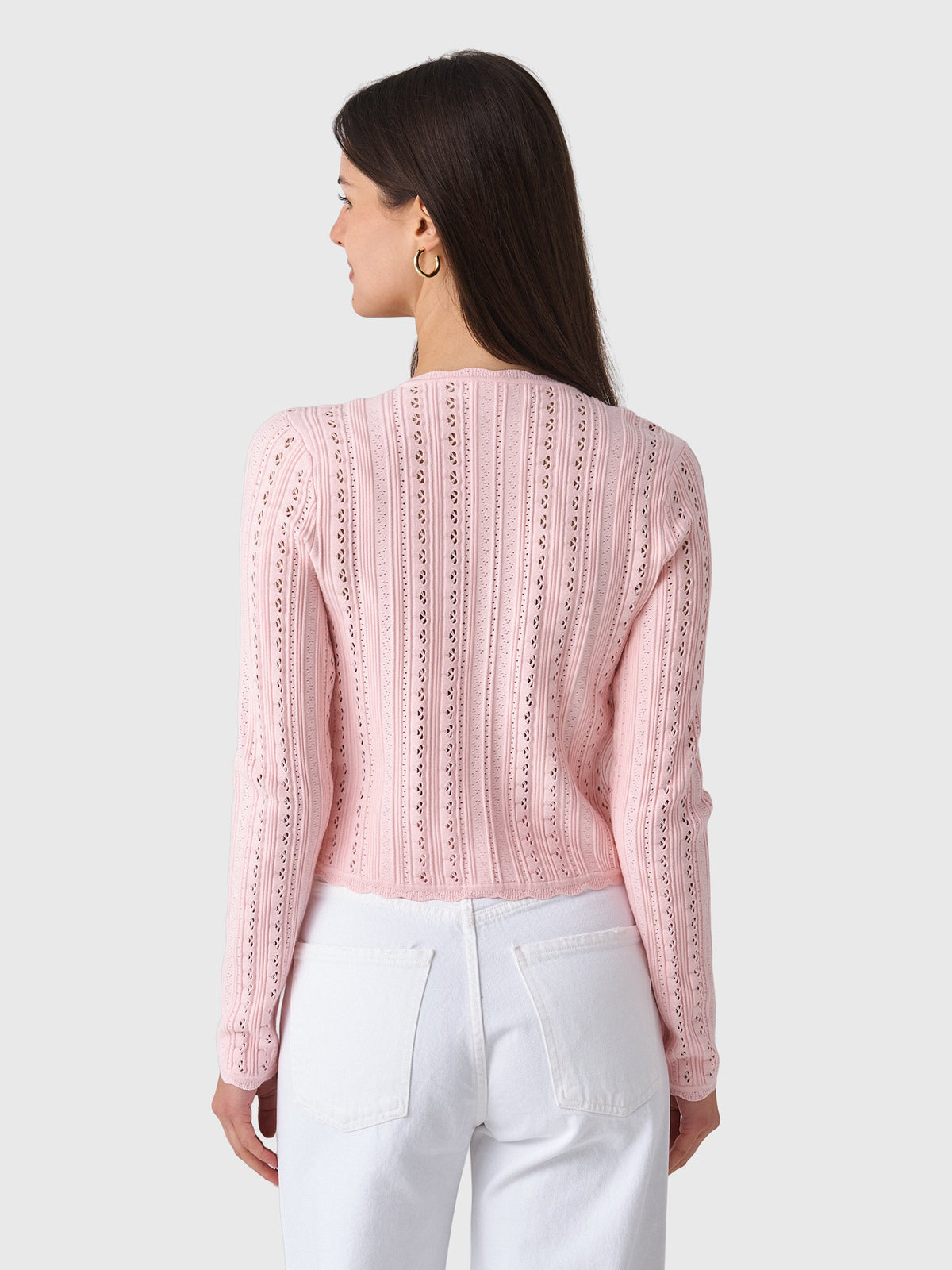 LoveShackFancy Women's Peridot Stretch Pointelle Cardigan