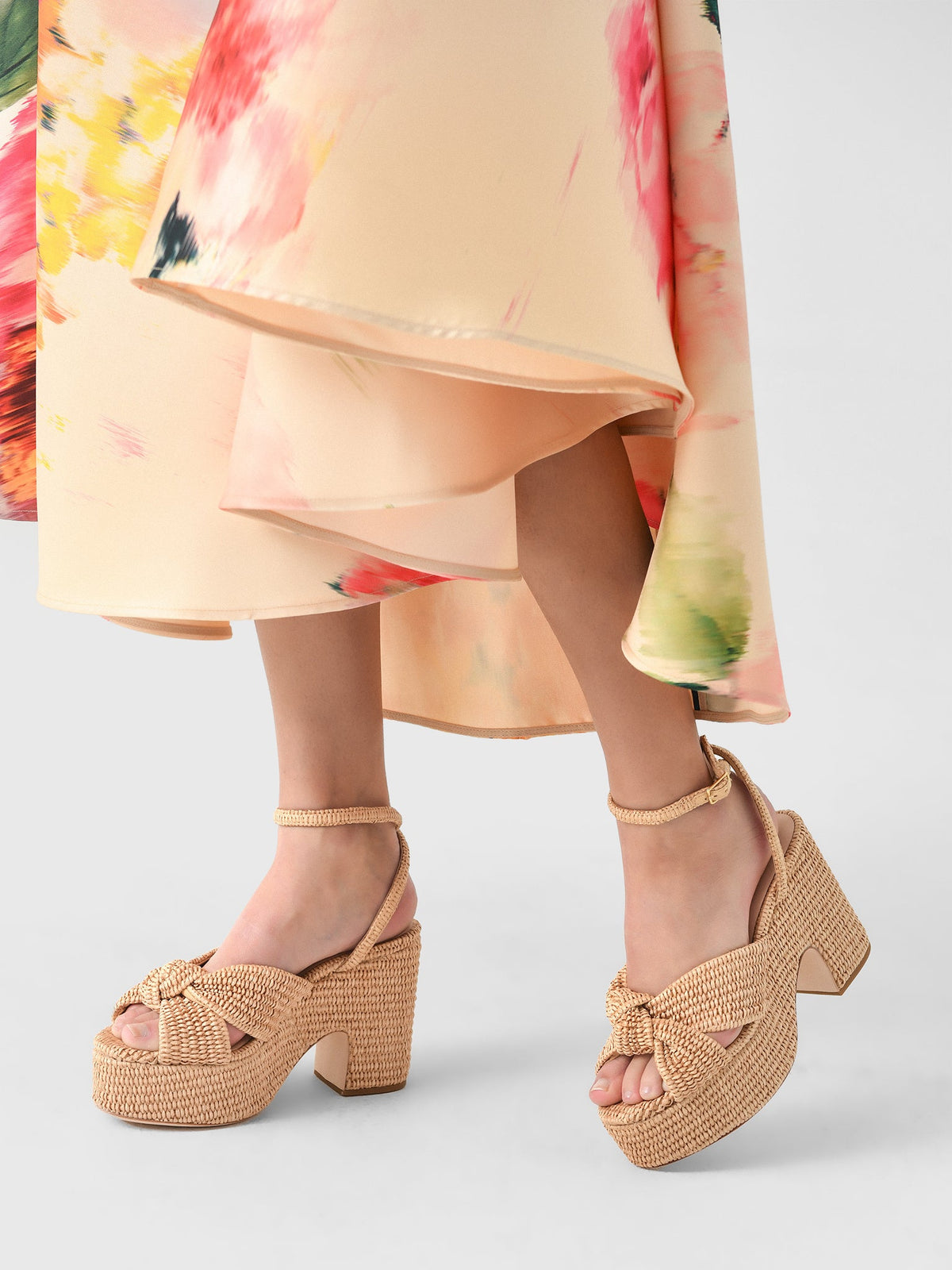 Loeffler Randall Women's Liza Raffia Platform Sandal