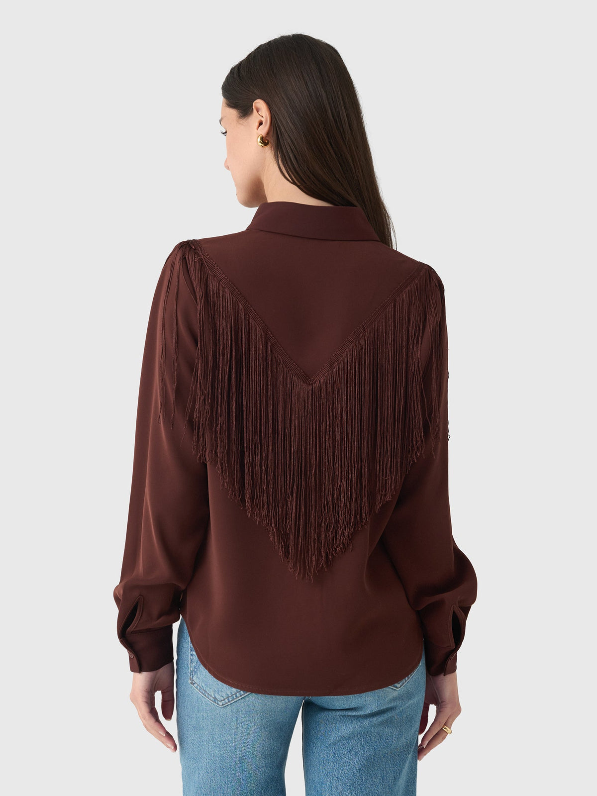 Masons Daughter Women's Loretta Western Fringe Top