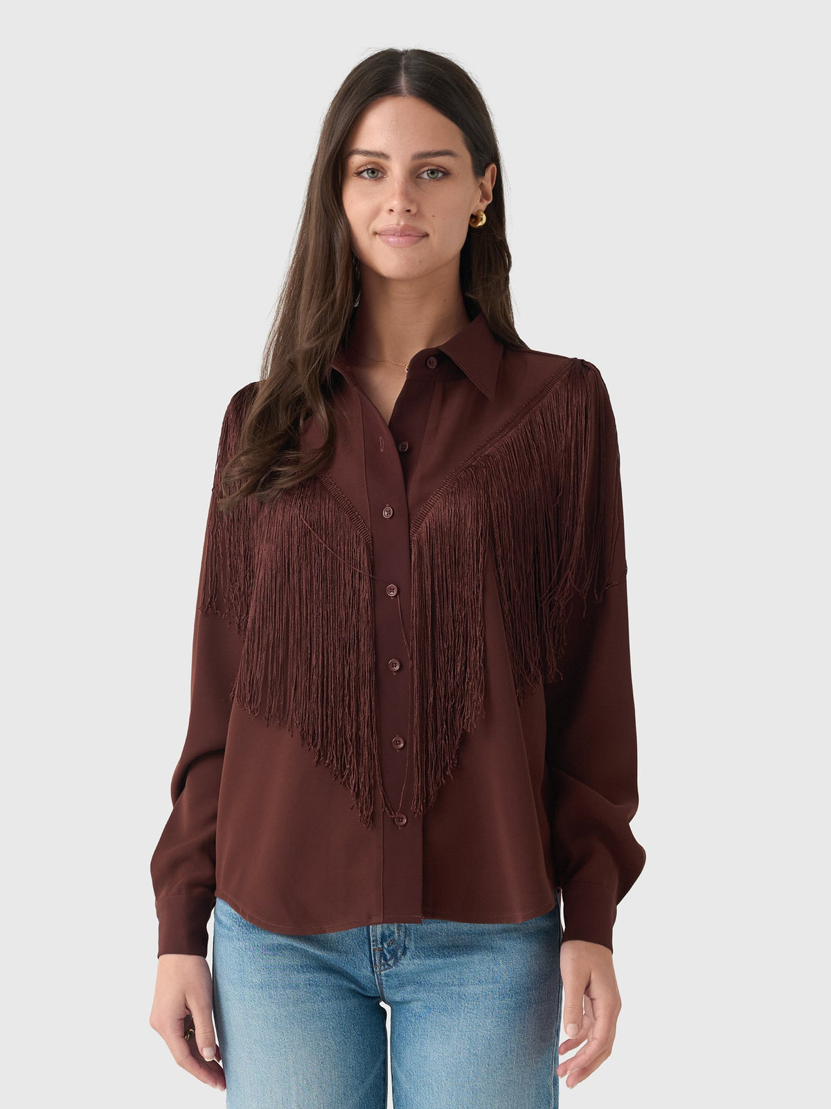 Masons Daughter Women's Loretta Western Fringe Top