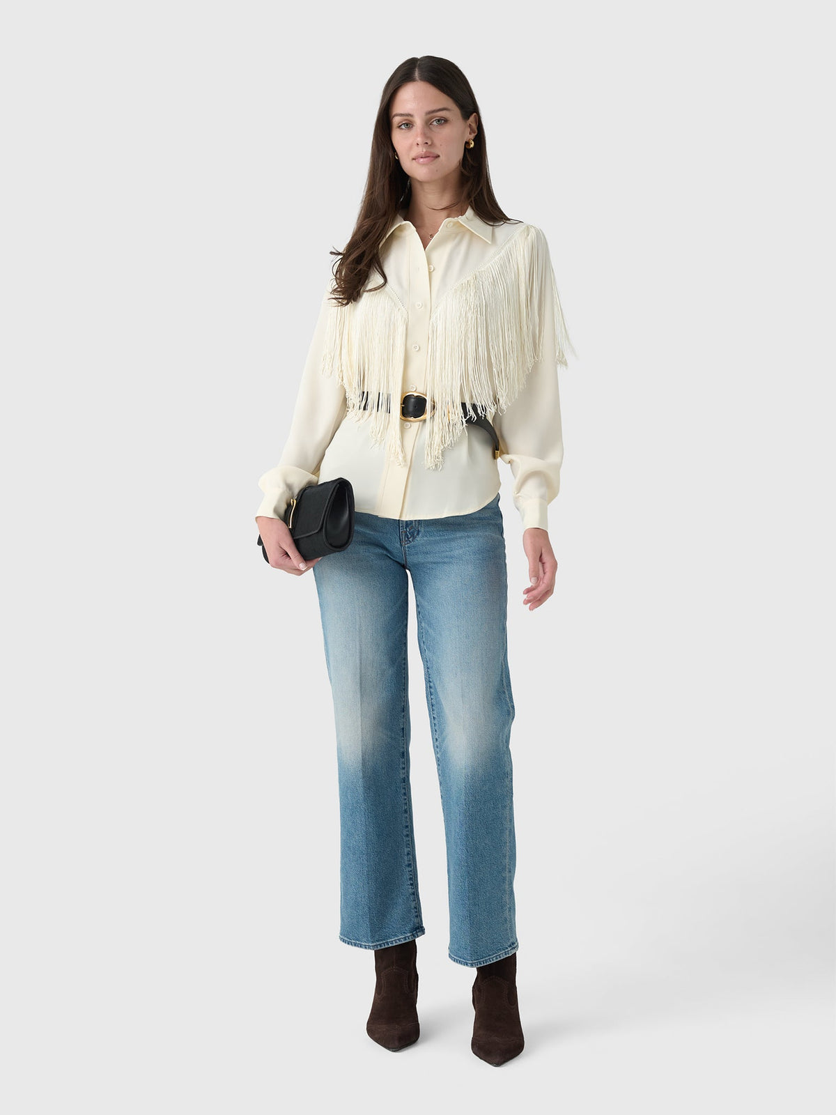 Masons Daughter Women's Loretta Western Fringe Top