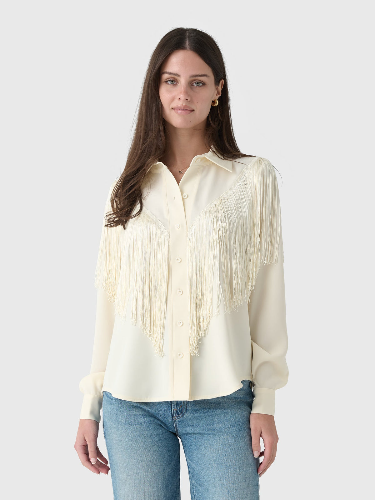 Masons Daughter Women's Loretta Western Fringe Top