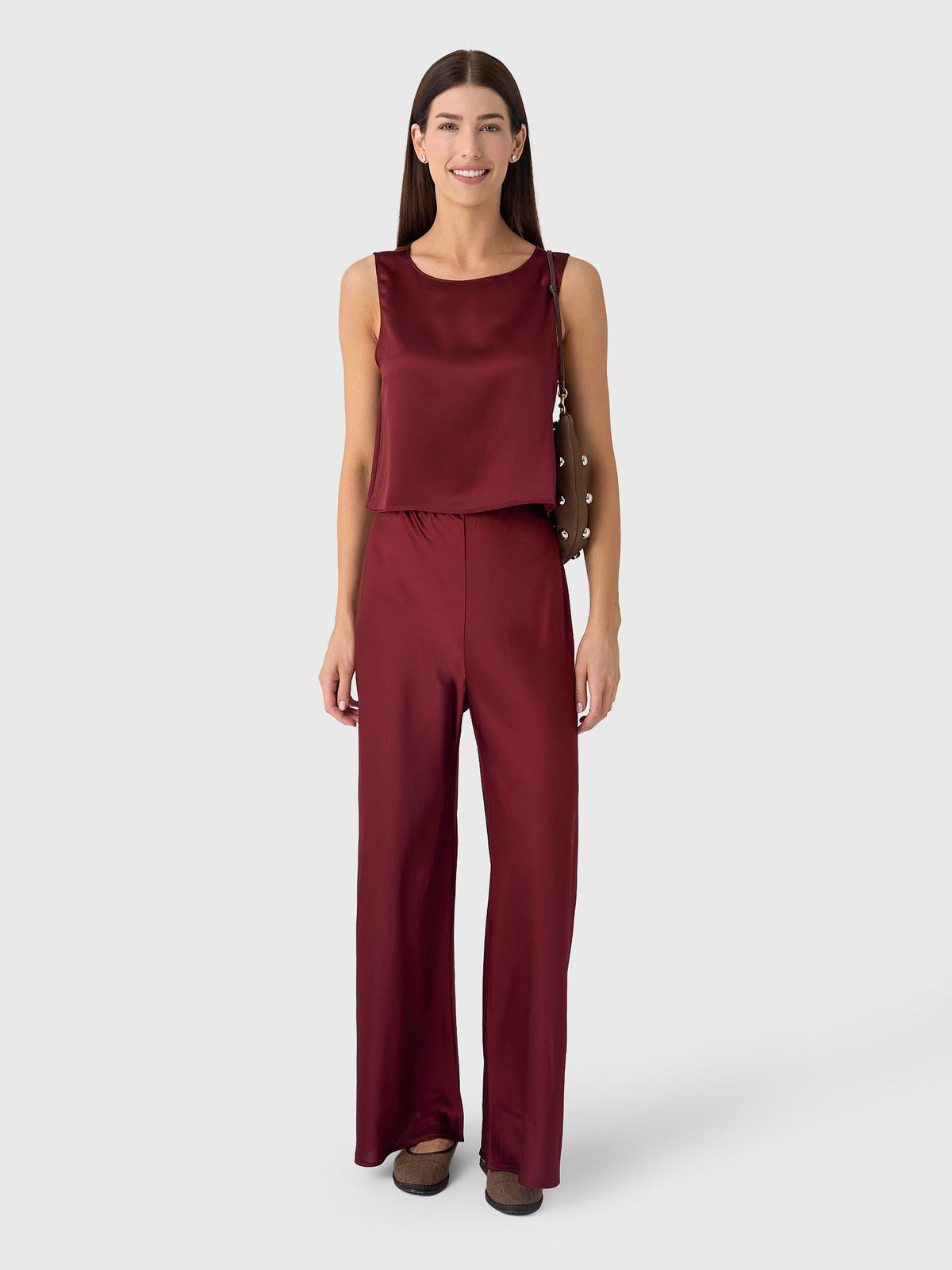 Leset Women's Barb Crop Sleeveless Crew