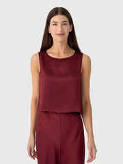 Leset Women's Barb Crop Sleeveless Crew