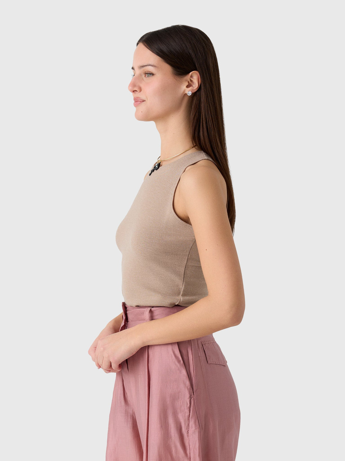 Leset Women's Lauren High Neck Tank