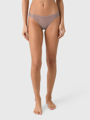 Minnow Women's Cocoa Gingham Low Waist Bikini Bottom