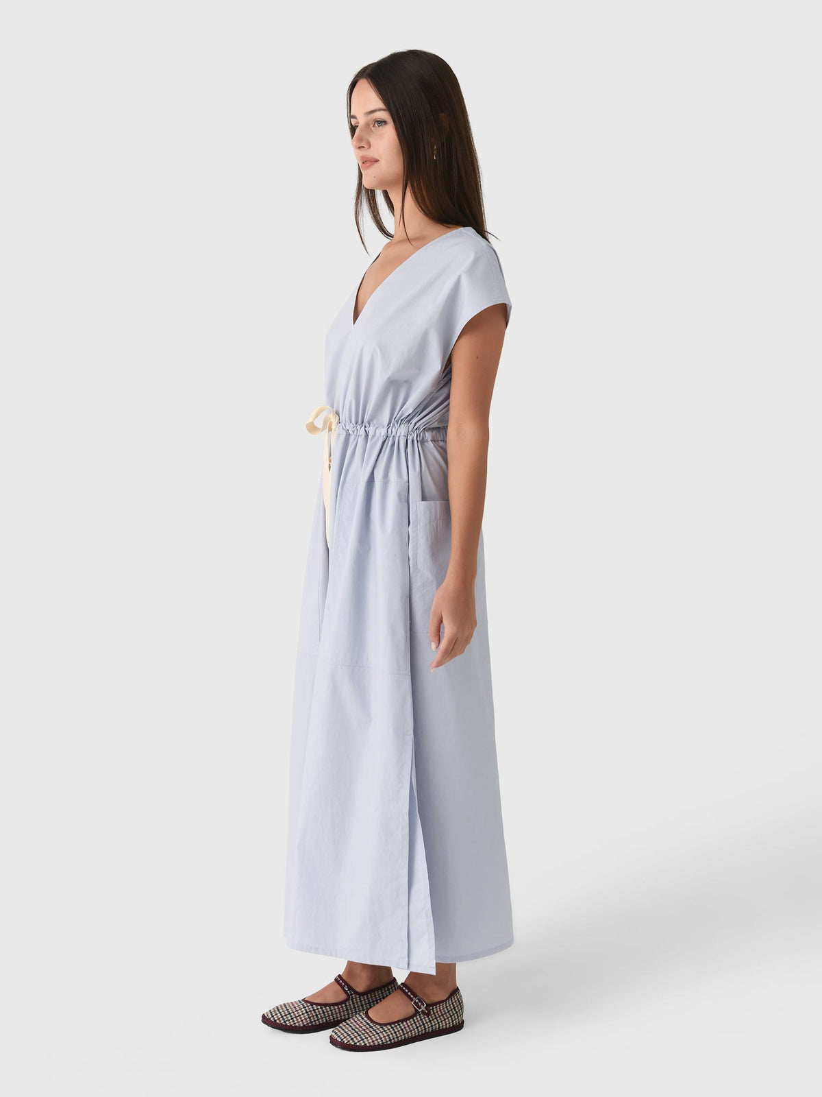 Lee Mathews Women's LM Poplin V-Neck Dress