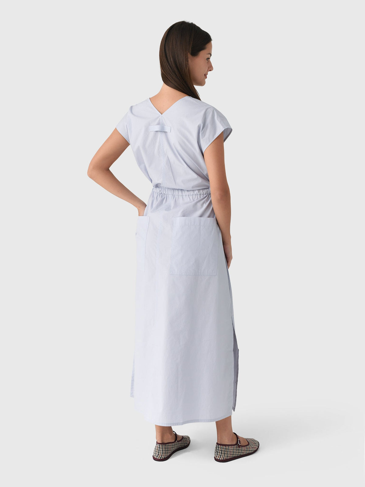 Lee Mathews Women's LM Poplin V-Neck Dress