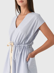 Lee Mathews Women's LM Poplin V-Neck Dress