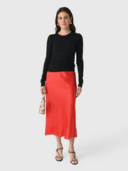 Lee Mathews Women's Stella Silk Satin Skirt
