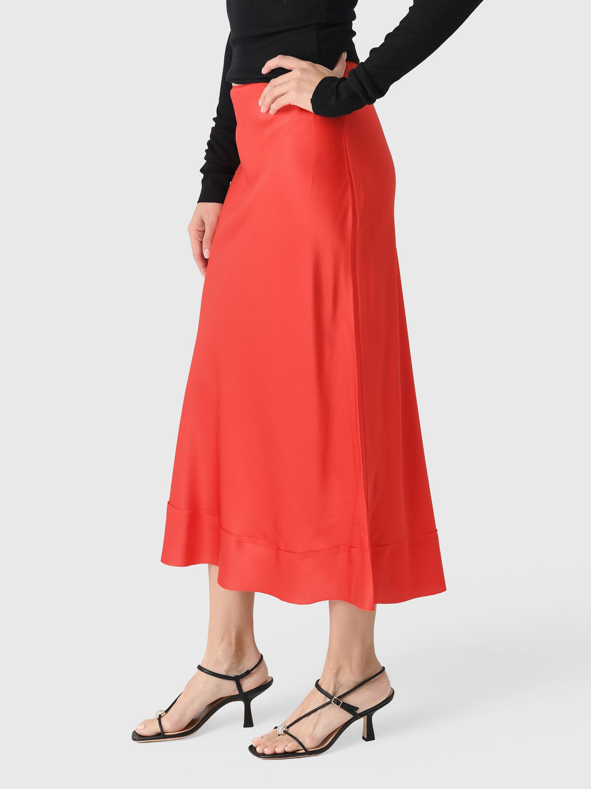 Lee Mathews Women's Stella Silk Satin Skirt
