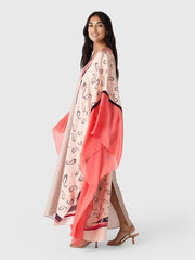 Otzio Women's Chiffon Panel Patchwork Kaftan Dress