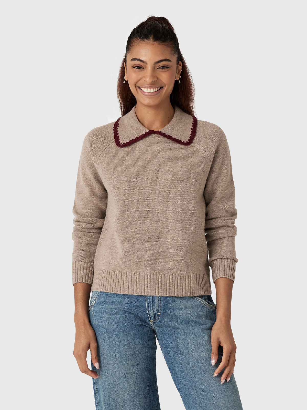 Love Note Women's Peter Pan Collar Sweater